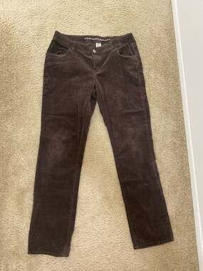 Arizona Jean Co. Women's Plus Brown Corduroy Straight Leg Pants Size 18 1/2
